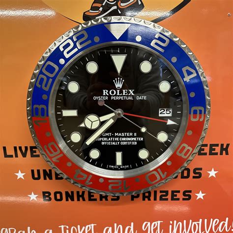 replica rolex wall clock|rolex pepsi wall clock.